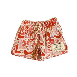 Ryoko rain Unisex I love story Valentine’s Day, red and white shorts small